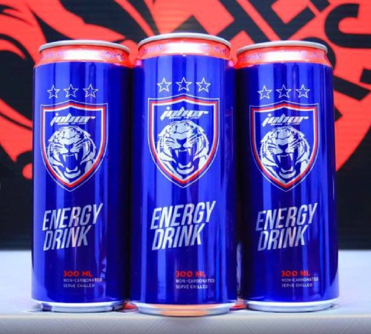 JDT lancar Minuman Bertenaga JDT Energy Drink