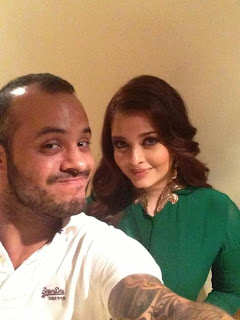 Aishwarya  with her make up artist Daniel Bauer photo shoot