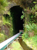 Levada and hydro pipe exit the tunnel