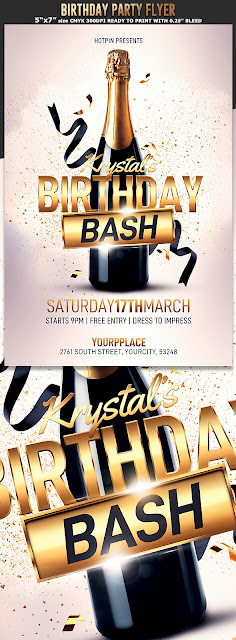  Birthday Party Flyer Template