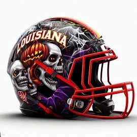 Louisiana Ragin’ Cajuns Halloween Concept Helmets