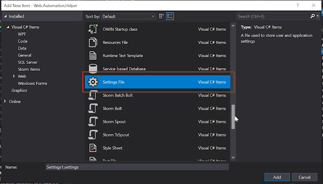 What is the use of TestSettings file (.runsettings) in Visual Studio