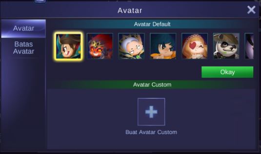 cara mengganti avatar mobile legends