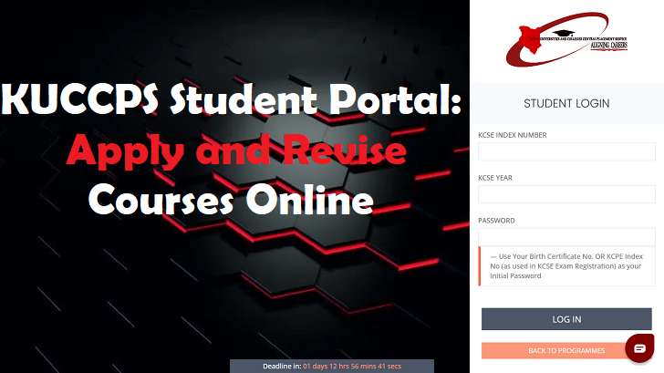 KUCCPS Student Portal: Apply and Revise Courses Online