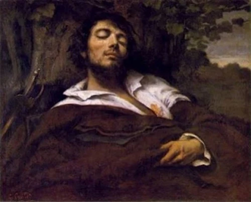 O homem ferido, pintura de Gustave Courbet. #PraCegoVer