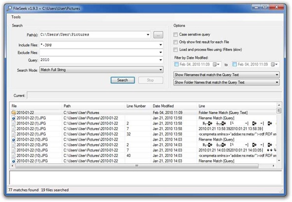 Search For Files Faster On Windows Using FileSeek