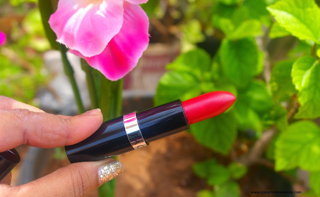 review and swatches of faces canada go chic lipstick in rock solid