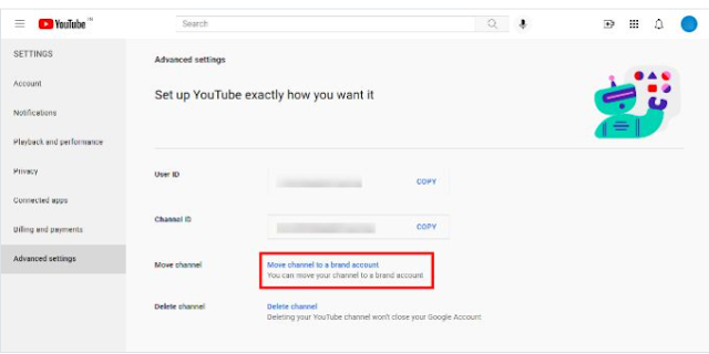 Cara Transfer YouTube Channel Ke Akaun Google Lain