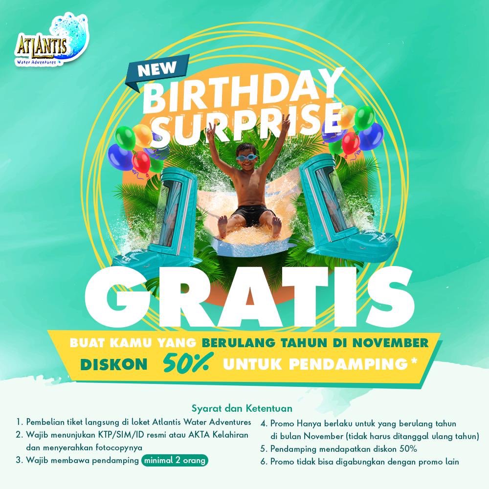 Ancol - Promo Birthday Surprise Diskon 50% Untuk Pendamping