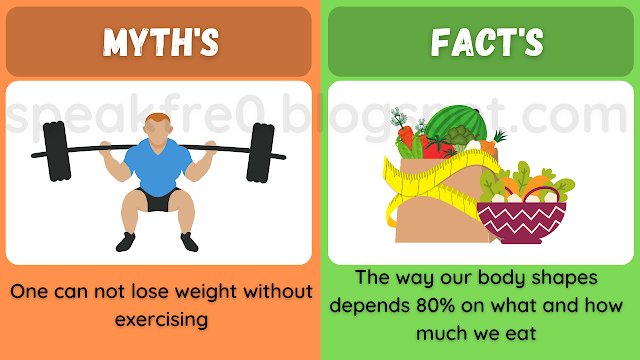 Workout myths : One can not lose weight without exercising.