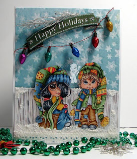 Snowy Days Rory & Reggie Christmas Bells Card