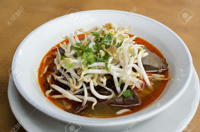 Thai pork noodle in  Thailand