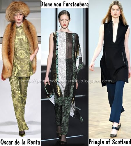 Туника и панталон - горещ моден тренд за есен-зима 2011-2012