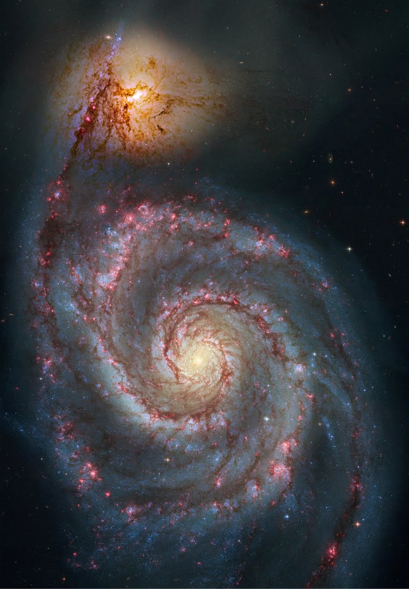 The Spiral Galaxy M51 and its galactic companion NGC 5195