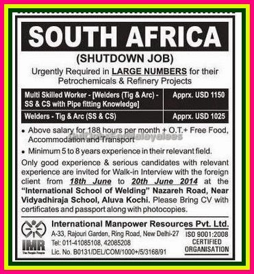 Shutdown Jobs for South Africa