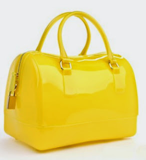 bolsa colorida amarela