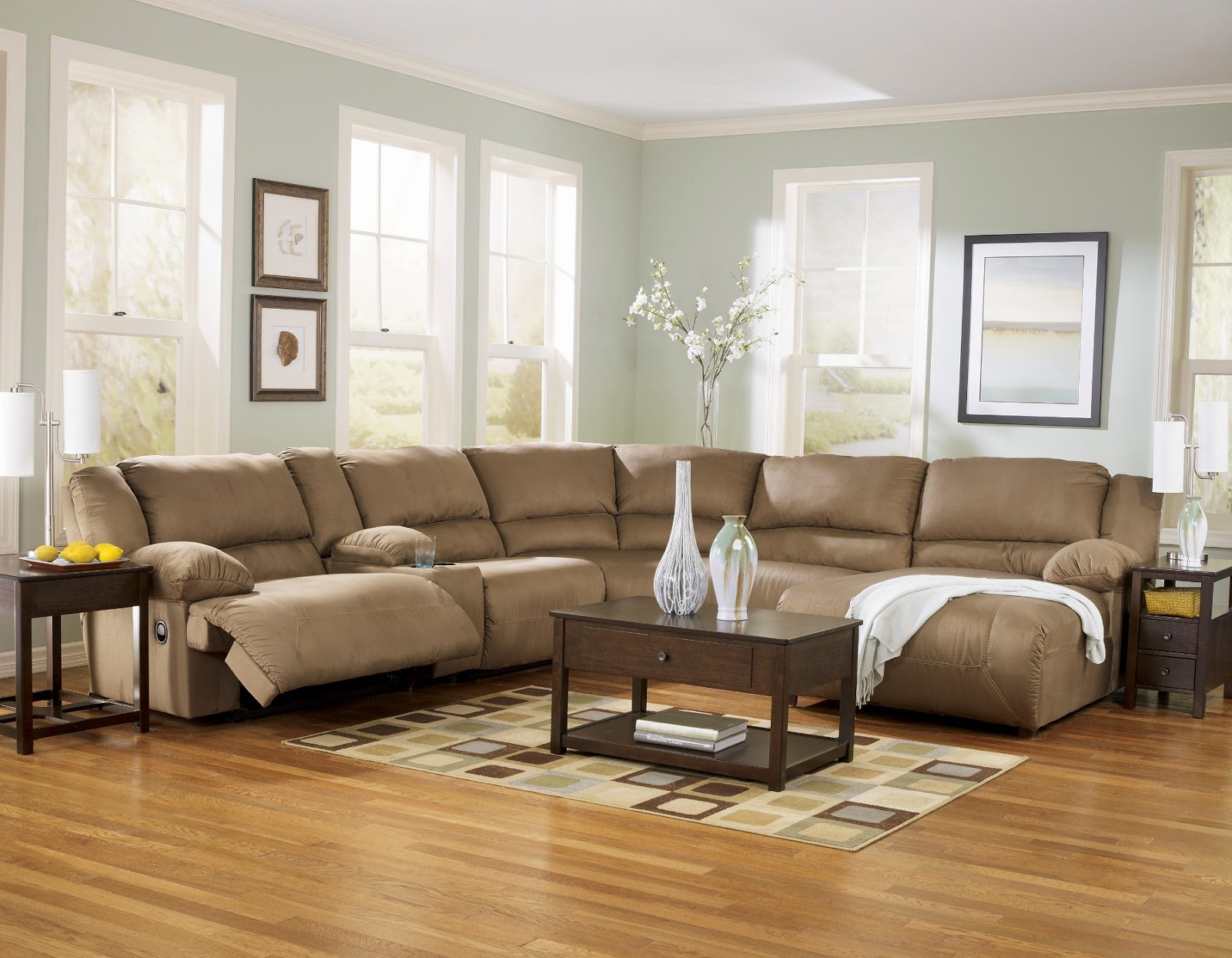 leather sectional living room