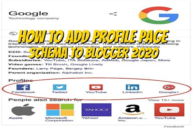 How to add profile page schema to blogger 2020 .