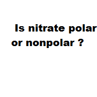  Is nitrate polar or nonpolar ?