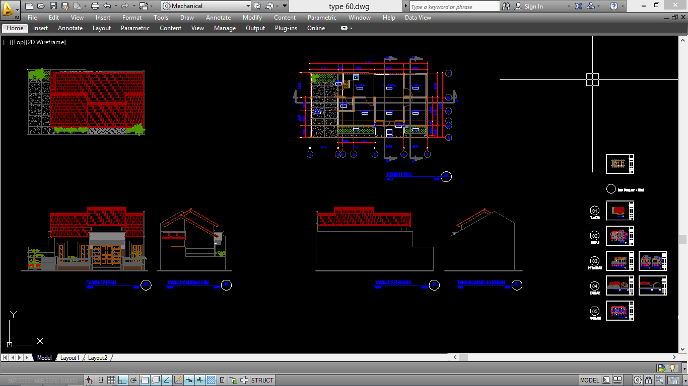 Desain Rumah Minimalis Format Autocad Kumpulan Desain Rumah