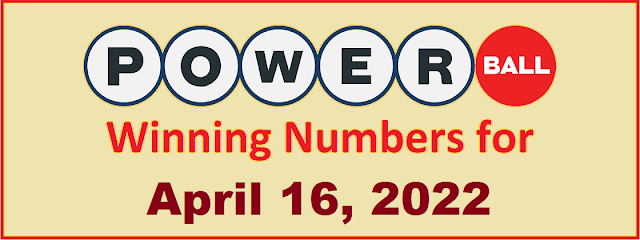 PowerBall Winning Numbers for Saturday, April 16, 2022