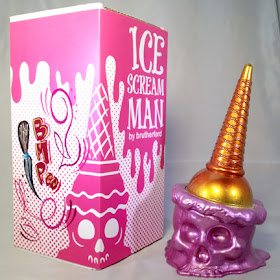 Brutherford Industries x Brown Magic Paint Company “Stainless Steel Strawberry” Metallic Ice Scream Man