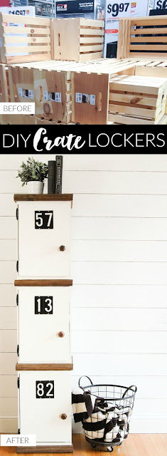 Diy lockers using crates