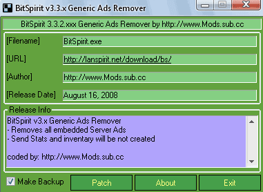 BitSpirit v3.x Generic Ads Remover