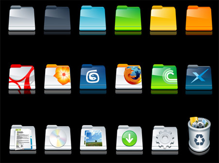 ipod touch icons pack. PNG folder icons images.