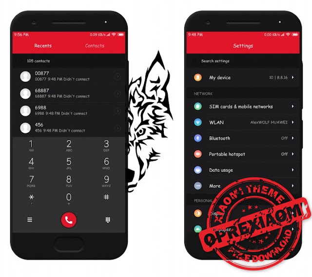 Update MIUI 10 Theme VENOM Mtz Full Dark Red Terbaru Untuk Xiaomi Redmi