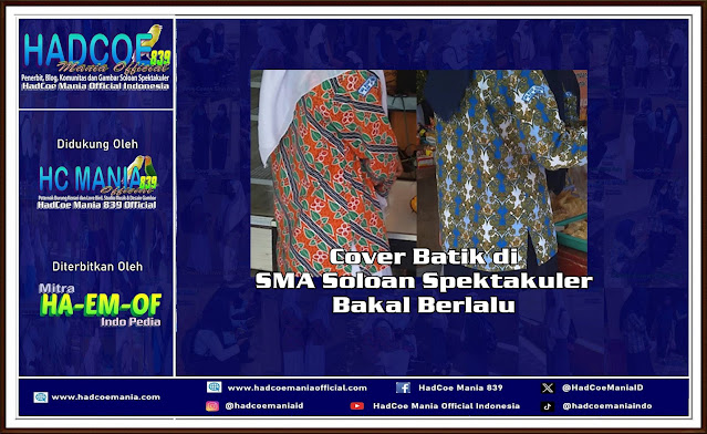 Cover Batik di SMA1 N be Bakal Berlalu