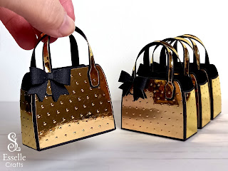 Black and Gold Favour Bags by Esselle Crafts