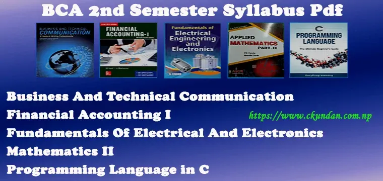 BCA 2nd Semester Syllabus Pdf