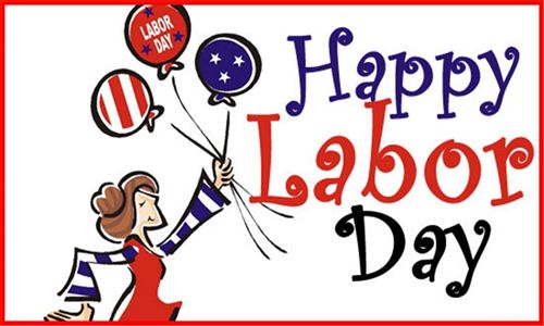 Best Labor Day Images For Facebook Cover: A Girl Hod Many Colorful Balloon On Labor Day Cartoon Wishes Photo For Facebook