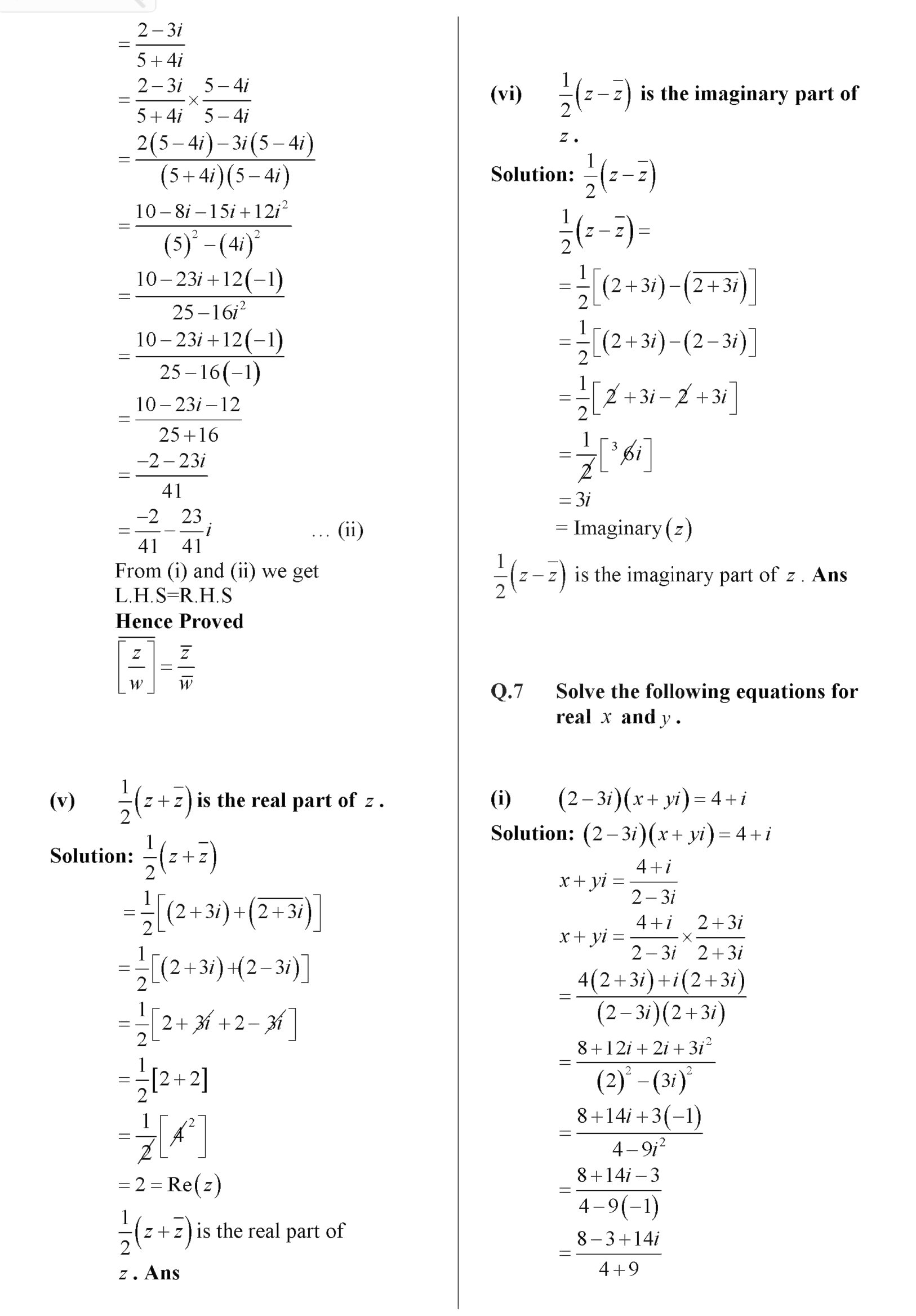 9th class Math solved Notes chapter: Real and Complex Numbers{ Exercise 2.6}
