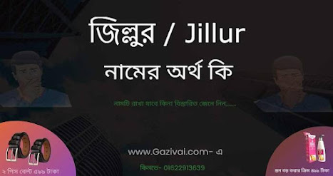জিল্লুর নামের অর্থ কি
