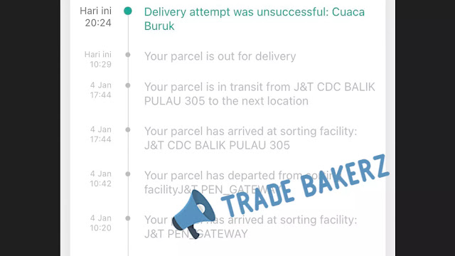 Maksud Delivery Attempt Was Unsuccessful Cuaca Buruk J&T Express