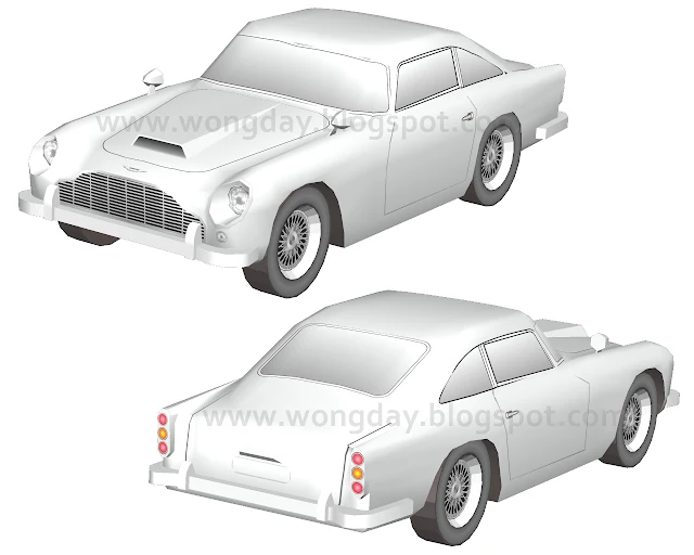 Aston Martin DB5 Papercraft Model by Wongday
