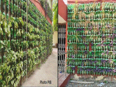 vertical Garden Made With Plastic Bottles