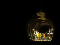 Lighting trials, Combe Down Tunnel