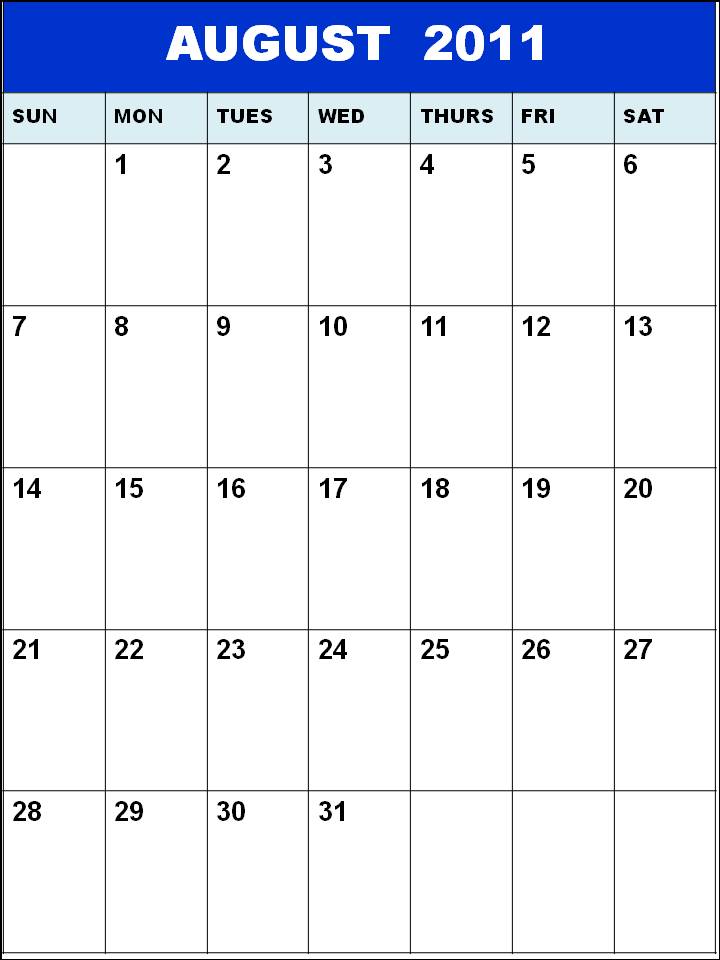 august 2011 calendar canada. Blank Calendar 2011 August or;