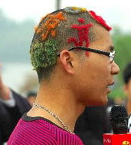 Weird Olympic haircut in China