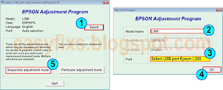 Sequential adjustment mode, CR motor replacement, Epson L300 - 01