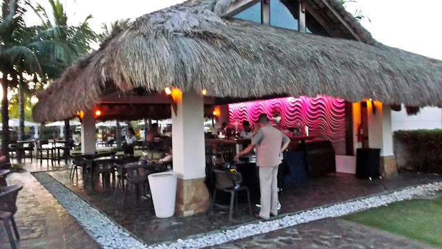 pool bar with changing lights at Crimson Resort and Spa in Mactan Cebu