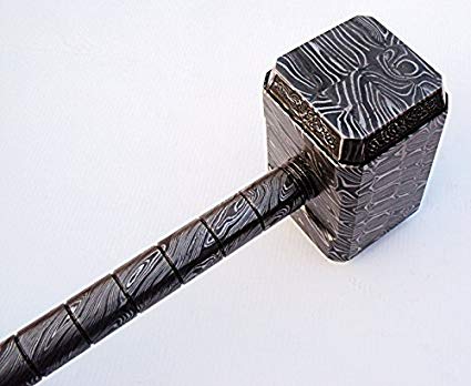 Poshland PLK-222, Handmade Full Damascus Steel Hammer – Great Piece of Art – Fully Functional