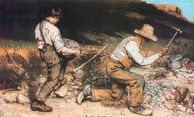 Imagen de la pintura Los picapedreros de Courbet