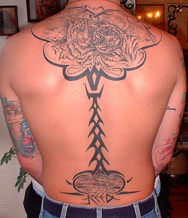 Cross Tattoo Design on Male