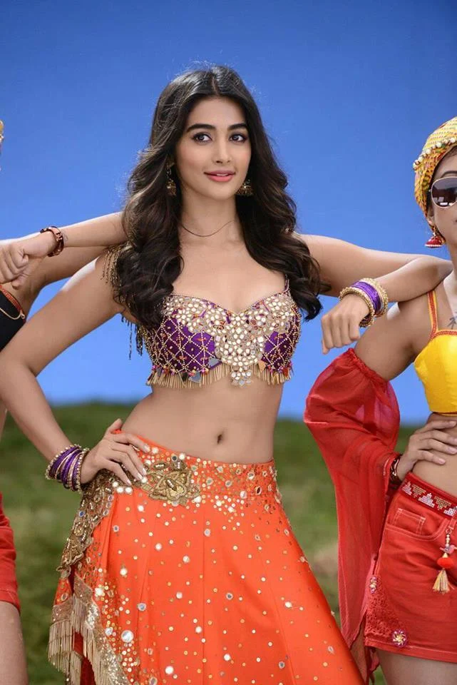 Pooja Hegde Sexy Photos showing Navel and Cleavage Pics