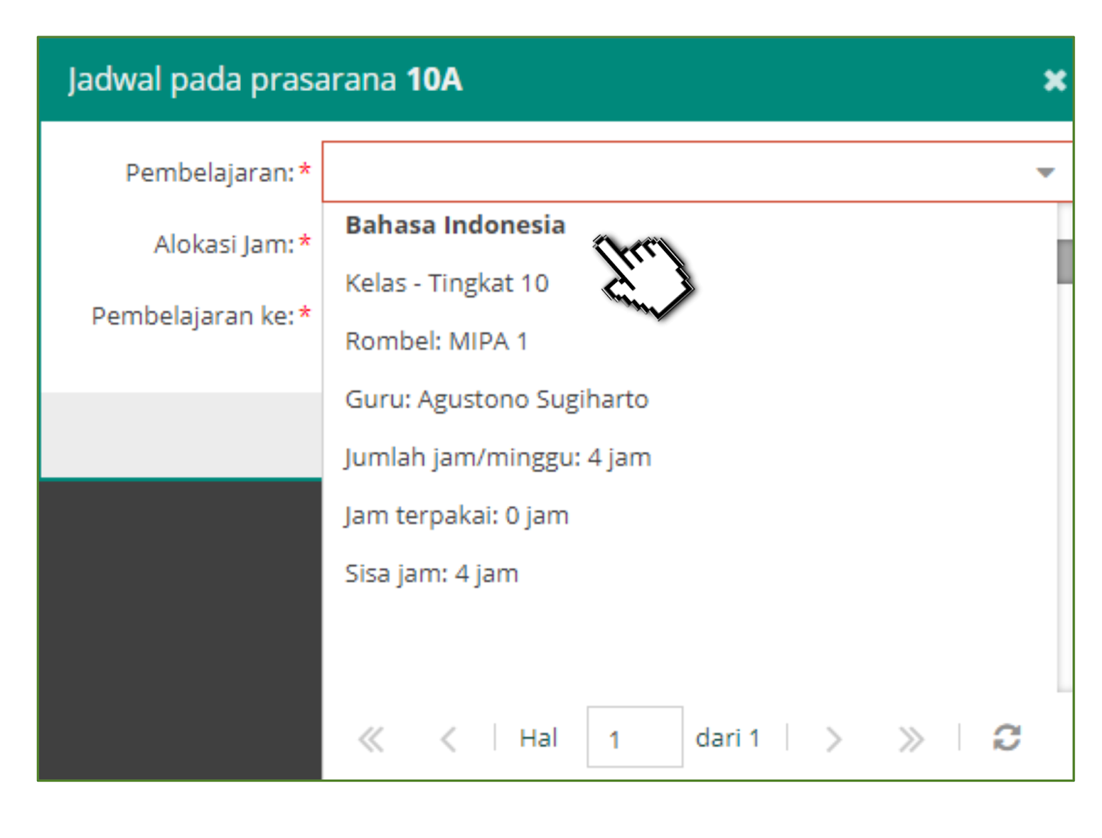 mata pelajaran dapodik 2020