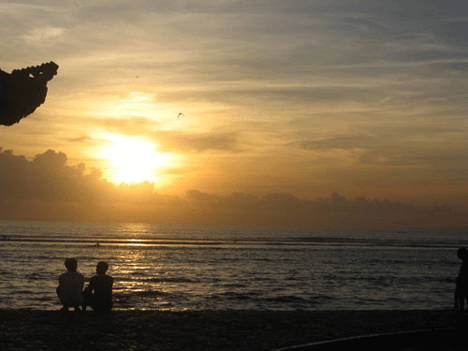 sunset sanur beach bali